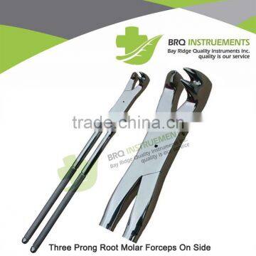 Three Prong Root Molar Forceps On Side