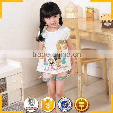 wholesale guangzhou baby girl children 100% cotton fabric kids clothes