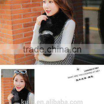 Brand Design Ladies Women Warm Faux Fur Fox Scarf Snood Scarf photo-2