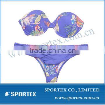 2016 OEM Printed Nylon Spandex String Sexy Brazilian Bikini Swimwear SSWA-0708 photo-3