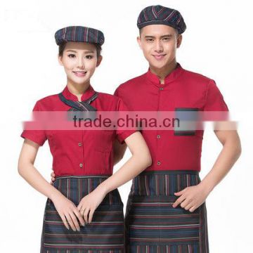 OEM ODM restaurant uniform bar waitress waiter hotel uniform manufacturer