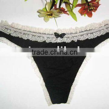 Fashion style sexy women panty with sexy lace trim