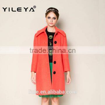 high fashion winter plain luxury elegant women long coat turkey, women model coat