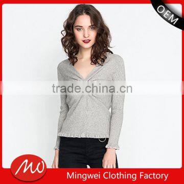 wholesale clothing fashion autumn knitting latest design woman sweater for lady