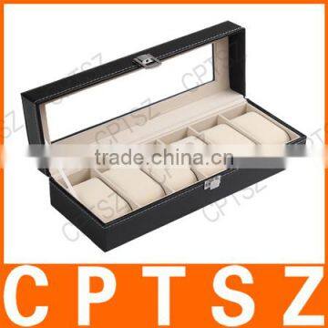 Beautifully Six Windows Standard Edition Leather Watch Display Box Storage Box Watch Box Watch photo-3
