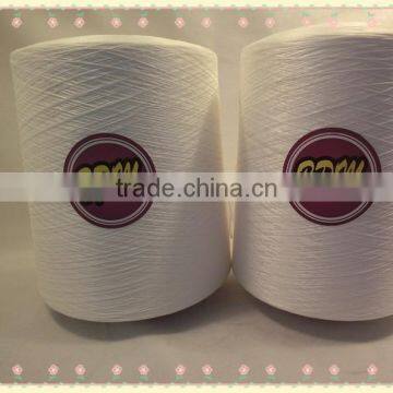 Dyed pattern polyester over lock sewing thread