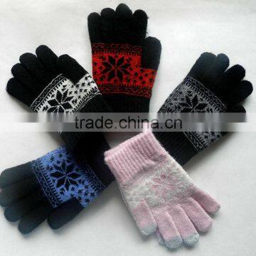 Woolen Fashion warm touch screen gloves magic screen gloves