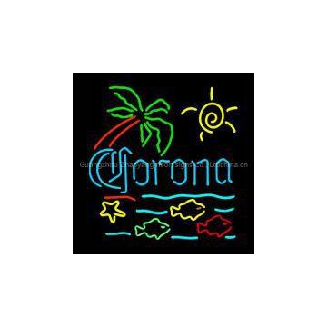 T60 CORONA deer handicrafted real glass tube neon signs for store display and advertising.