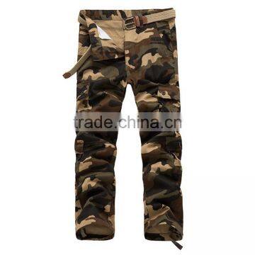 Multi Pockets Camouflage Cargo Pants Men's Casual Outdoor Canvas Trousers