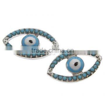 Turkey blue eyes Costume Accessories Evil Eye platinum color plated plating with resin lucite rhinestone enamel 1108489