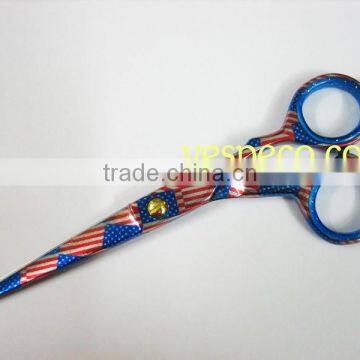 American flag salon scissor