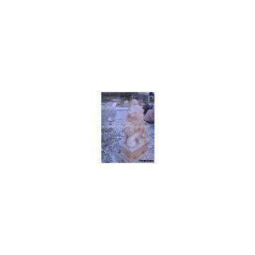 Stone lion, Yellow marble lion, Granite lion ,Limestone lion.stone carving lion,Waking lion ,Sitting lion