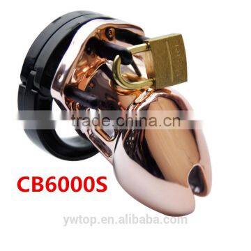 Golden Rose Male Chastity Cock Cage Model Plastic CB6000S Chastity Device with 5 Penis Rings SM Sex Toys