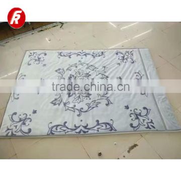 changshu city new desgin soft 100 polyester flannel cutting 3d emboss of China supplier