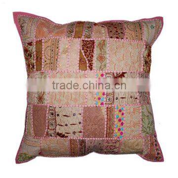 Traditional Indian Cushion Cover , Etnic Vintage Cushion Cover