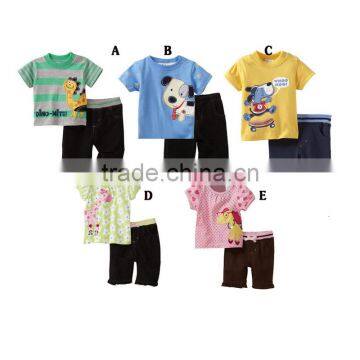 Animal pattern childrens clothing sets cheap branded family reunion t shirt designs