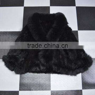 SJ468 Black Hand Make Factory Haining Mink Fur Capes