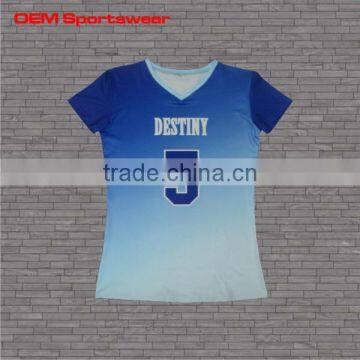 Wholesale dry fit fabric women volleyball jersey