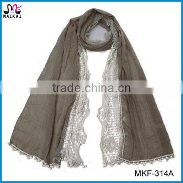 High fashion new design patchwork lace scarf woman