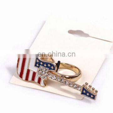 Wholesale Fashion New Arrival Rhinestone Enamel Guitar Women's Alloy Finger Ring