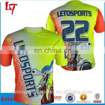 100 polyester dry fit Neon t shirt wholesale mens Round neck neon t shirts wholesale Stretched fitness wear