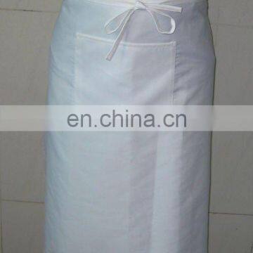 white waist apron with pocket