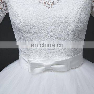 HS1633 2017 Sweetheart Embroidered Luxury Long Sleeve Bridal Gown Chic Wedding Dresses photo-5