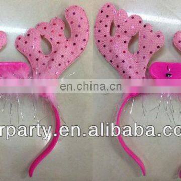 LHW-090 LED flashing reindeer headband