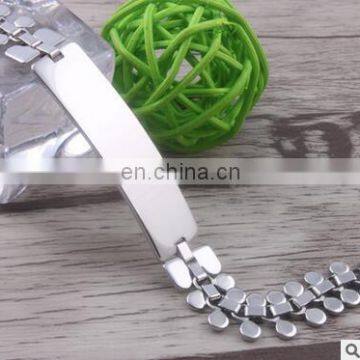 Fashion Men's Titanium Steel Curved Cowboy Link Chain Bracelet Simple Bold Stainless Bracelets Men Jewelry photo-3