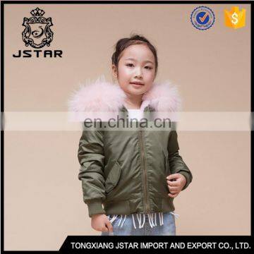 Serviceable Fur Hooded Top Children Baseball Jackets Wholesale Custom Black Jacket photo-3