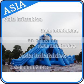 Giant Inflatable Water Slide for Adult & Custom Giant Blue Swiming Double Water Slides for Sale