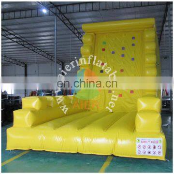 2016 Yellow combo kids used inflatable rock climbing wall for sale