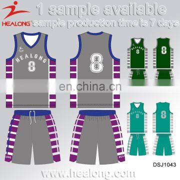 Custom College Cheap Reversible Sublimation Basketball Uniform Jersey Shirt Set Suit