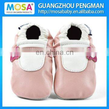 Toddler Girl Pink Genuine Leather Soft Sole Shoes Size 0-4 Years