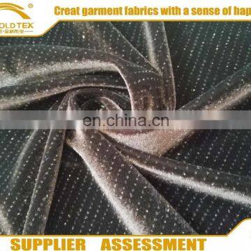 Shaoxing factory direct sales soft knit metallic velvet fabric