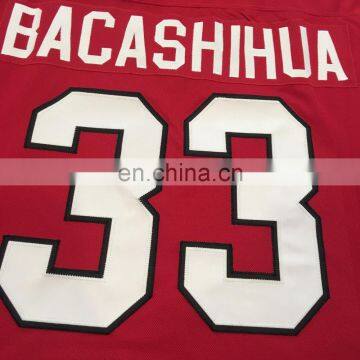 Custom Team Set Embroidery Tackle Twill Ice Hockey Jersey photo-6