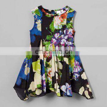 Black Floral Fit & Flare Dress & Headband - Toddler & Girls photo-2