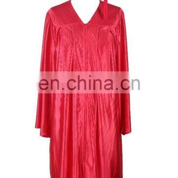 2017 Hot Sale Red Shiny Fabric Graduation Cap and Gowns Set/graduation Cap/graduation Gown