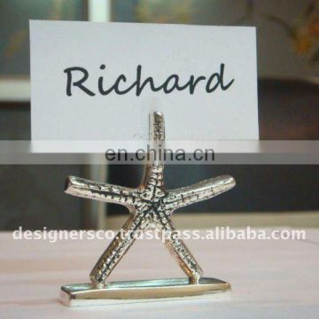 Silver Star Fish Wedding Favor Place Card Holder