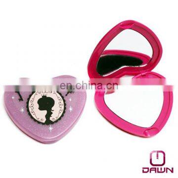 Unique plastic heart mirror with two side mirror CD-MP028