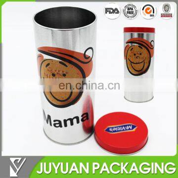 New produt round tin storage box for gift and cookie packaging metal can