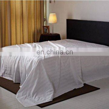 Hotel 100% Cotton Satin Stripe White Bed Sheets/flat Sheet Cotton Fabric Material