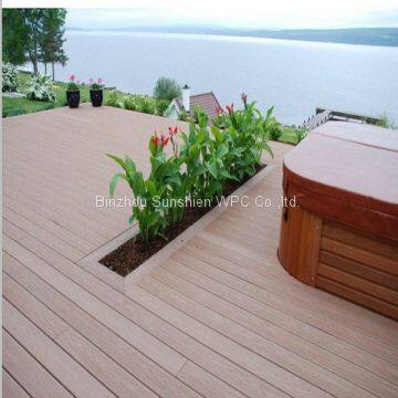 Sunshien WPC Solid Decking Waterproof and Anti-UV Floor Environmental Friendly