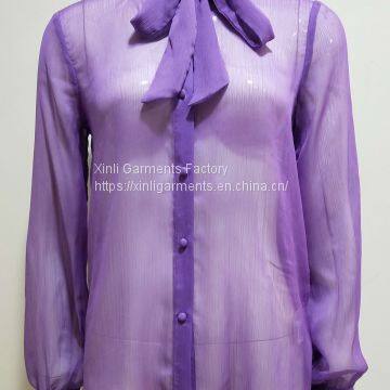 Silk wrinkled shirt SM016
