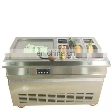 50X50Cm Square Flat Pan Stainless Steel Commercial 110V 220V Electric Fried Yogurt Rolled Ice Cream Roll Machine With 9 Boxes photo-2