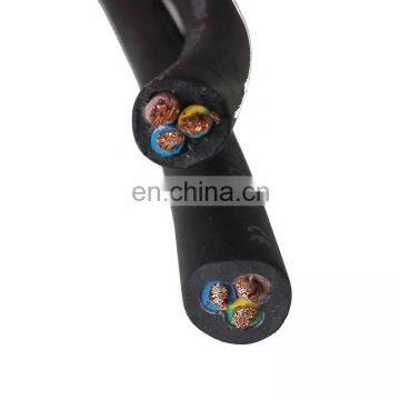 4.0mm Rubber 3 Core Flexible Flex Cable Black H07RN-F Heat and Oil Resistant