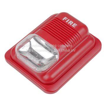 Manufacturer 12V alarm siren strobe light and siren for Fire alarm equipement 24VDC red conventional