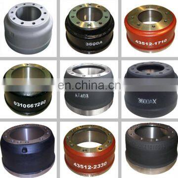 Cast iron brake drum for truck trailer brake parts