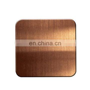 304 Super Mirror Finish Rose Gold Hairlin Stainless Steel Sheet photo-2