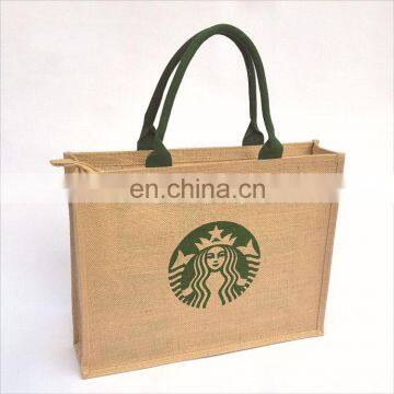 customized promotional pure cotton linen jute shopping bag wholesale